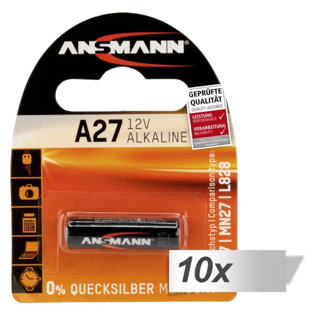 Ansmann patarei 10x1 A 27 LR 27