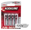 Ansmann patarei 100x4 Alkaline Mignon AA LR 6 punane-line