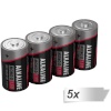 Ansmann patarei 5x4 Alkaline Mono D LR 20 punane-line