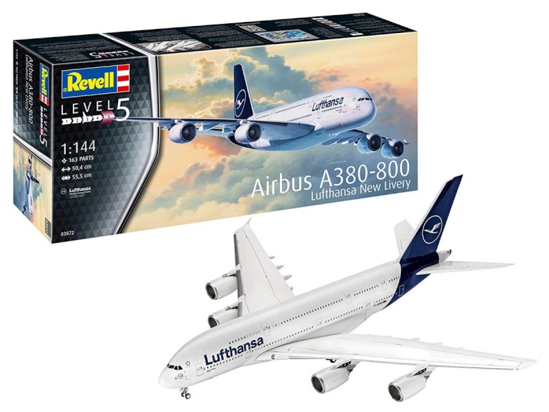 Revell liimitav mudel Plastic Model Airbus A380-800 Lufthansa New Livery