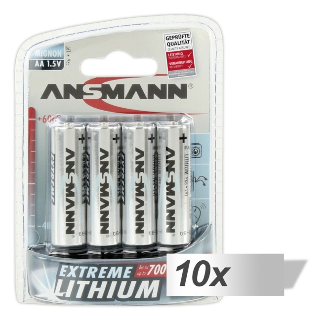 Ansmann patarei 10x4 Extreme Lithium Mignon AA LR 6