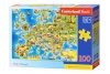 Castor pusle 111060 Map of Europe, 100-osaline