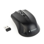 Gembird hiir Wireless Optical Mouse MUSW-4B-04, 1600 DPI, nano USB, must