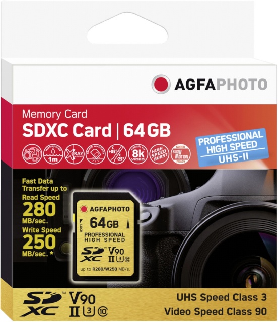 AgfaPhoto mälukaart SDXC UHS II 64GB Professional High Speed U3 V90