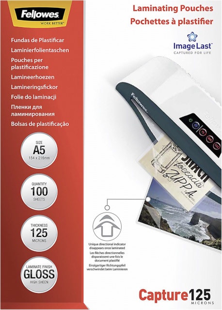 Fellowes lamineerimiskile ImageLast A5 125 Micron Laminating Pouch - 100 pakk