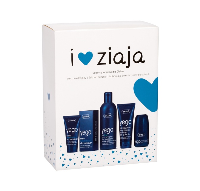 Ziaja Men komplekt Shower Gel 3in1 300 ml + Hydrating Cream SPF6 50 ml + Aftershave Balm 75 ml + Antiperspirant 60 ml, meestele