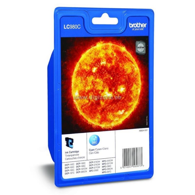 Ink Brother LC980C cyan | 260pgs | DCP145C/ DCP165C/ MFC250C/MFC290C