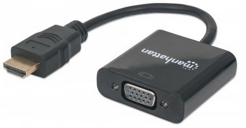 Manhattan adapter HDMI -> VGA 1080p, Micro-USB Power Input Port, 30cm must