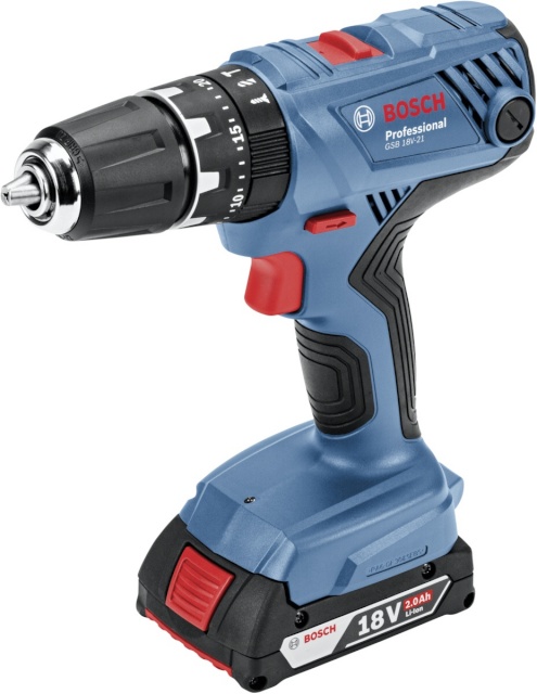 Bosch akutrell GSB 18V-21 + Battery Cordless Combi Drill