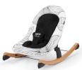 Kinderkraft lamamistool-kiik Finio Bouncer Rocker must-valge