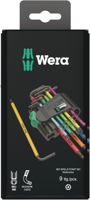 WERA 967/9 TX BO SB L-key set, Blacklaser