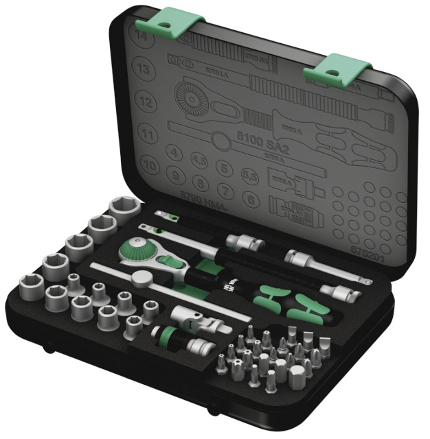 WERA 8100 SA 2 Zyklop Speed Ratched set 1/4 drive