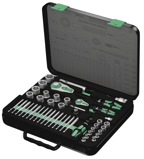 WERA tööriista komplek 8100 SA/SC 2 Zyklop speed ratchet set