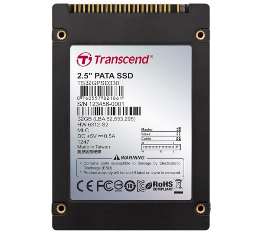 Transcend kõvaketas SSD 330 32GB 2.5" IDE 119/36 MB/s