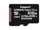 Kingston mälukaart 512GB microSDXC Canvas Select Plus 100R A1 C10 + ADP