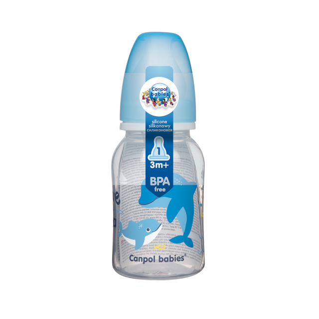 Canpol BABIES kitsa kaelaga pudel PP Love and Sea, 120ml, 59/300