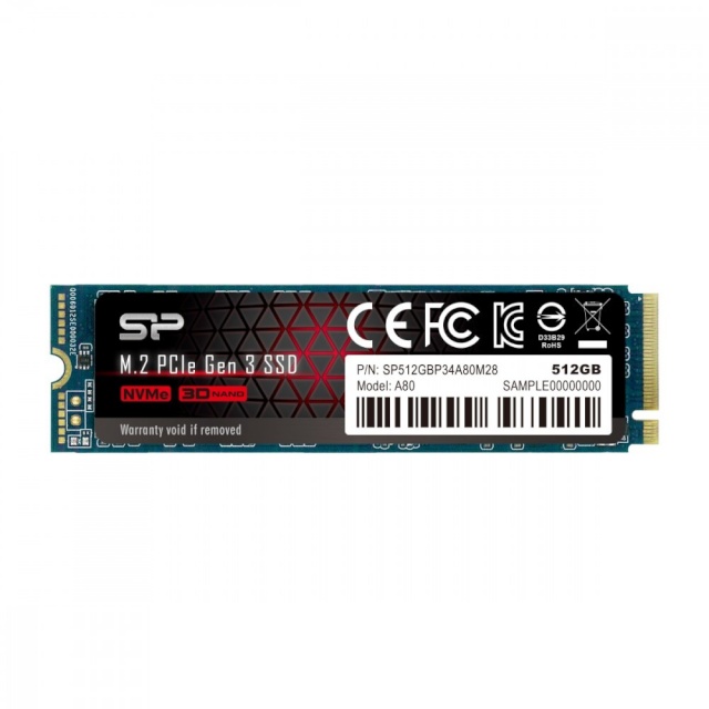 Silicon Power kõvaketas SSD A80 512GB PCIE M.2 NVMe 3400/3000 MB/s