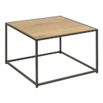 H4Y Diivanilaud SEAFORD, 60x60xH40cm, lamineeritud kattega mööbliplaat, värvus: tamm, raam: must metall