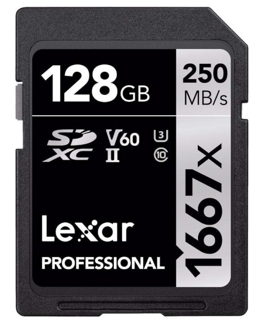 Lexar mälukaart SDXC 128GB Pro 1667x U3 V60 250MB/s
