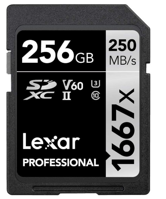 Lexar mälukaart SDXC 256GB Pro 1667x U3 V60 250MB/s