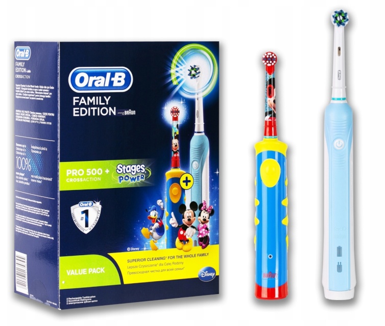 Braun hambahari Oral-B Family Edition (Pro 500 Cross Action + Stages Power)