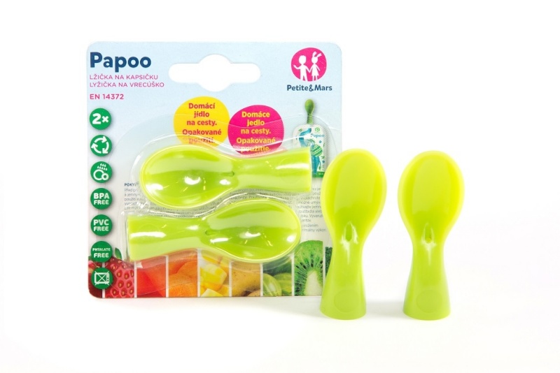 Papoo lusikas beebile 2 tk Green, roheline 910908