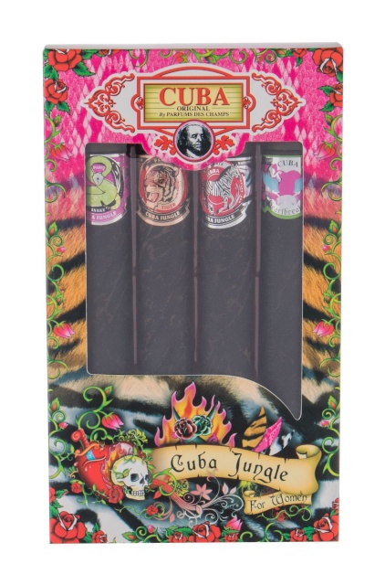 Cuba parfüümi komplekt Jungle EDP Tiger 35ml + EDP Snake 35ml + EDP Zebra 35ml + EDP Heartbreaker 35ml, naistele