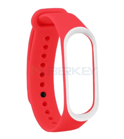 Randmerihm Silicone Watch Strap (Xiaomi Mi Band 3/4) punane/valge