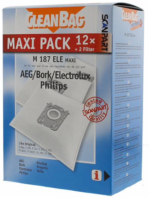 Scanpart tolmukottide maksipakk 2687441187 S-Bag (12 tk + 2 filtrit)