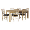 H4Y Söögilauakomplekt CHICAGO NEW 6-tooliga (19951) täispuit / MDF tammespooniga, õlitatud