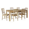 H4Y Söögilauakomplekt CHICAGO NEW 6-tooliga (19954) täispuit / MDF tammespooniga, õlitatud