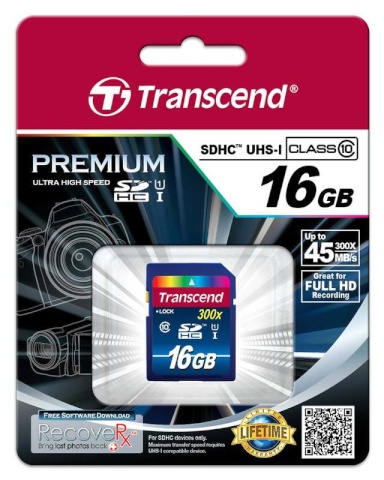 Transcend mälukaart SDHC Premium 16GB Class 10 UHS-I 300x
