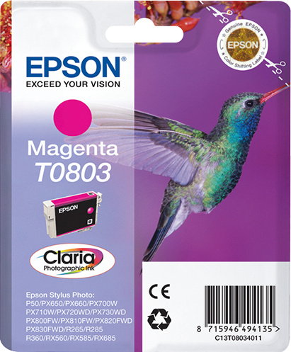 Epson T0803 Magenta Photographic Ink Cartridge