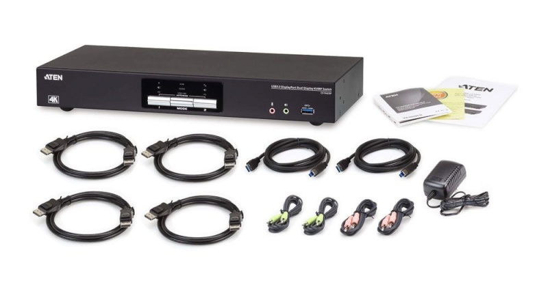 ATEN Dual Disp KVMP Switch 2Port USB 3.0 | CS1942DP