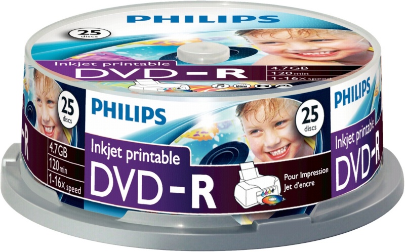 Philips toorik 1x25 Philips DVD-R 4,7GB 16x IW SP