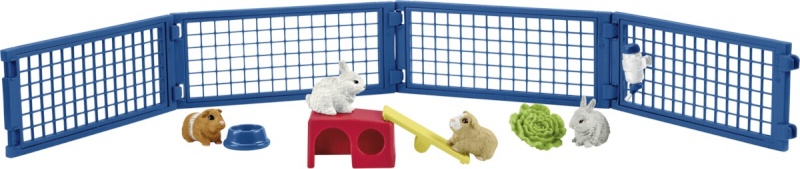 Schleich mängufiguur Farm World 42500 Rabbit and Guinea Pig Hutch