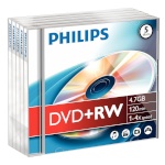 Philips toorikud 1x5 Philips DVD+RW 4,7GB 4x JC