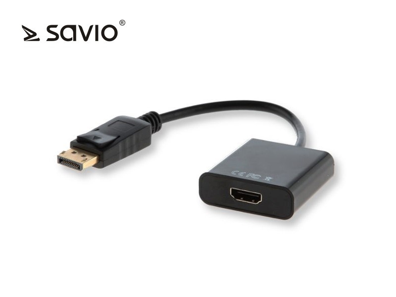 Elmak kaabel Adapter DisplayPort (M) - HDMI (F) SAVIO CL-55/B