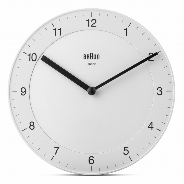 Braun seinakell BC 06 W Quartz Wall Clock analog valge