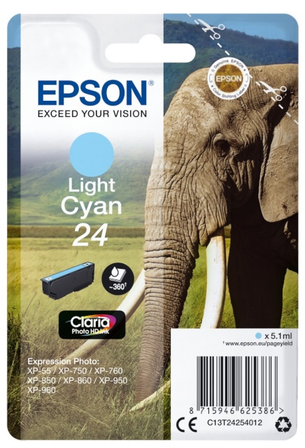 Epson tindikassett hele tsüaan Claria foto HD T242 T2425