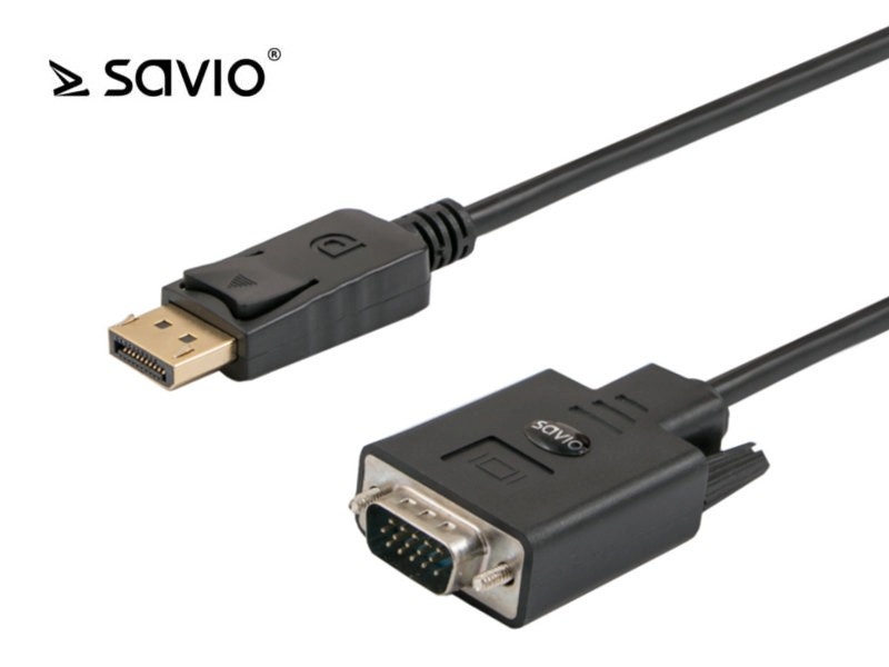 Elmak videokaabel SAVIO CL-92 DisplayPort M -> VGA M 1.8 m