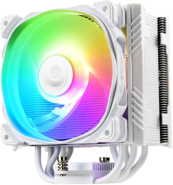 Enermax jahutus ETS-T50 Axe White RGB 230W+ TDP for Intel/AMD Univeral Socket 5 Direct Contact Heat Pipes 120mm PWM Fan White, valge