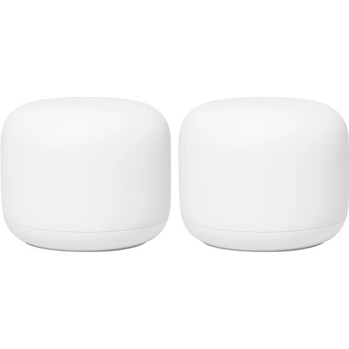 Google ruuter Nest Wifi Router and Point Dual Band AC2200 2 x RJ-45 Duo Pack Snow White, valge 