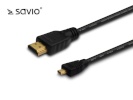 Elmak videokaabel SAVIO CL-39 HDMI AM - micro HDMI DM kuldne v1.4 3D 4Kx2K 1m