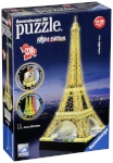Ravensburger pusle 3D Puzzle Eiffel Tower Night Edition, 216-osaline