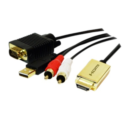 2m HDMI to VGA with Audio Cable, must