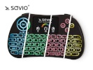 Elmak klaviatuur Keyboard Wireless Savio KW-03 RGB Backlit
