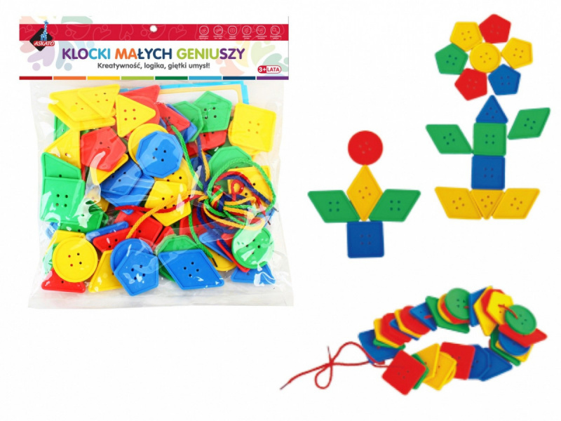 Askato klotsid Little Genius Building Blocks - Buttons, 106 elementi
