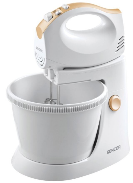 Sencor mikser kausiga SHM5330EUE3 Hand Mixer with a Rotating Bowl, valge