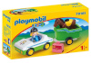 Playmobil klotsid 1-2-3 70181 Car with Horse Trailer